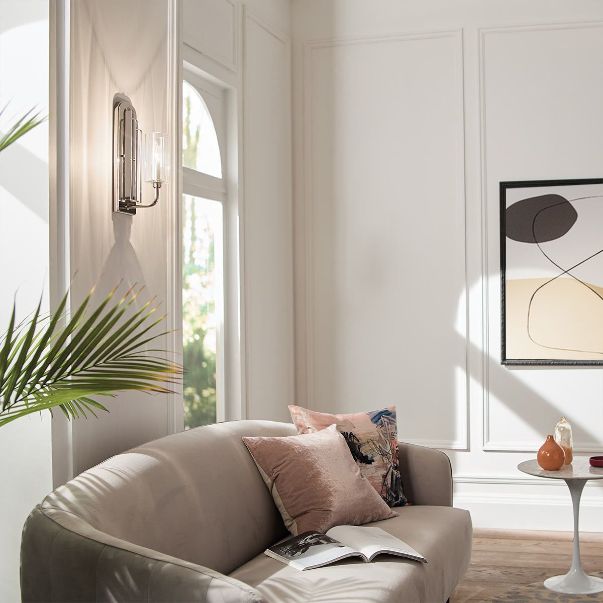 Quintiesse Kimrose Single Wall Light - Polished Nickel