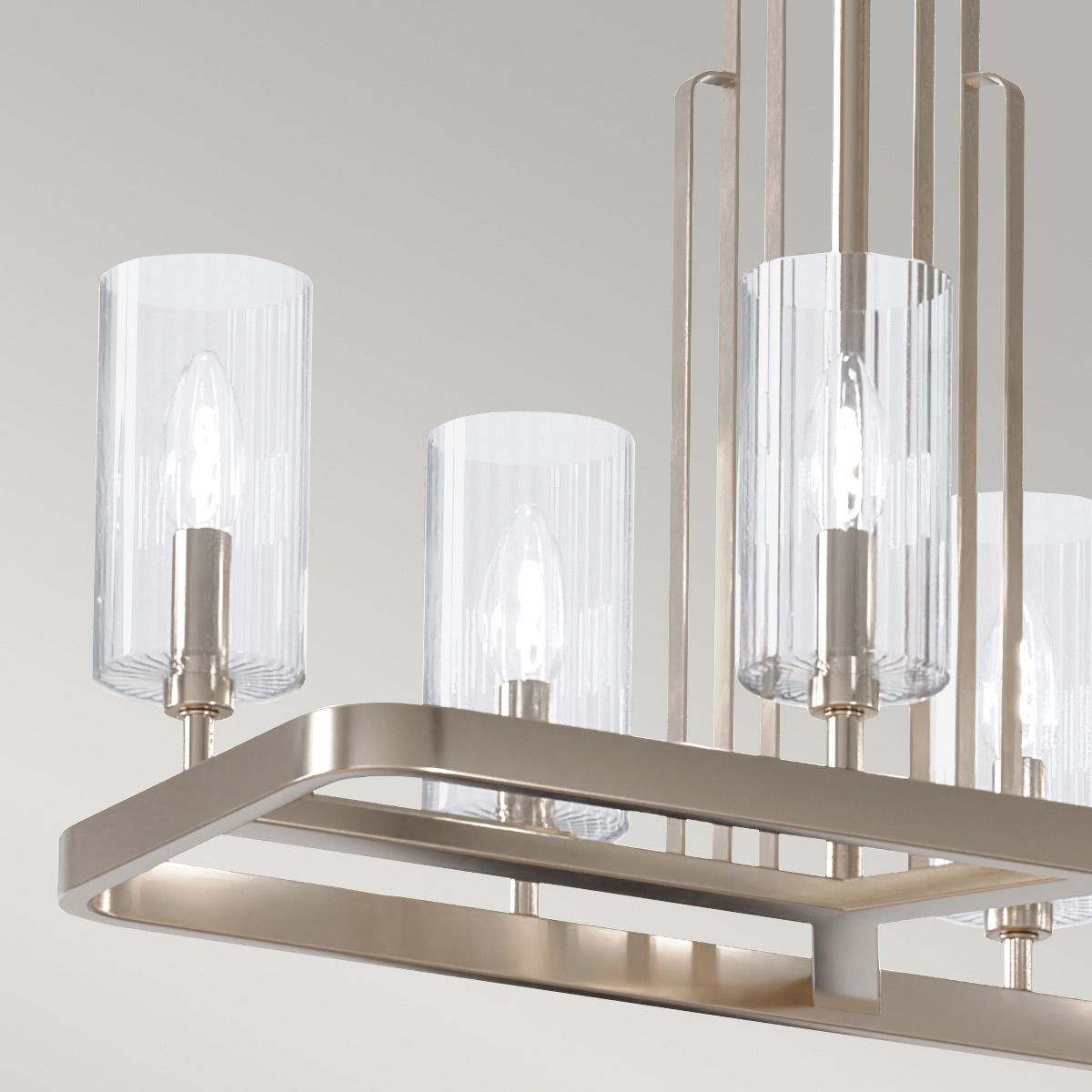 Quintiesse Kimrose 10 Light Linear Chandelier - Polished Nickel