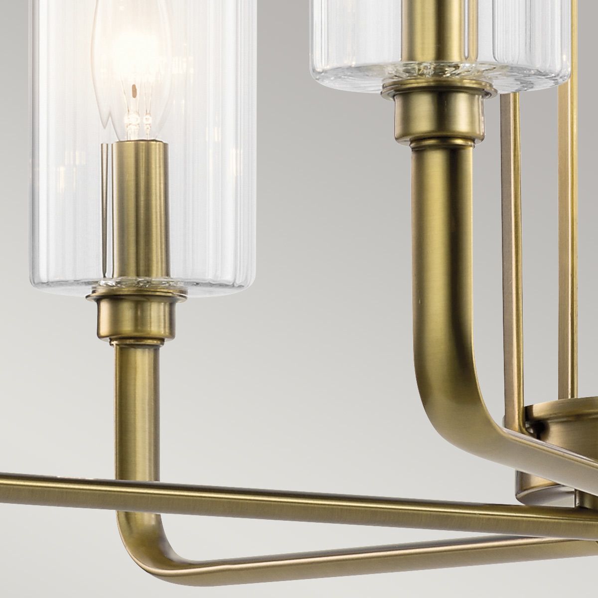 Quintiesse Kimrose 6 Light Chandelier - Brushed Natural Brass