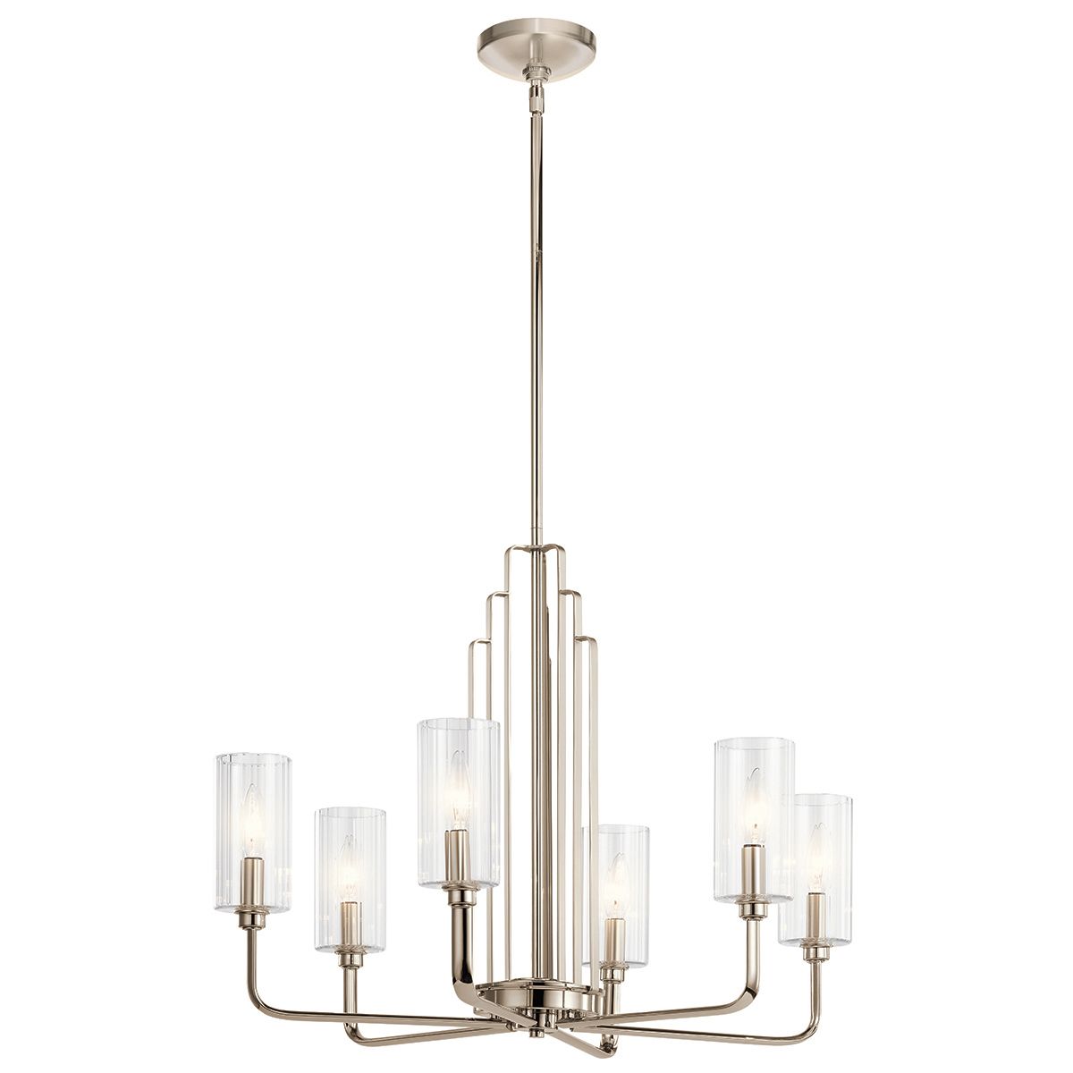 Quintiesse Kimrose 6 Light Chandelier - Polished Nickel
