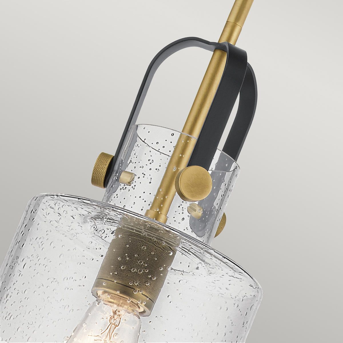 Quintiesse Kitner Single Pendant - Natural Brass