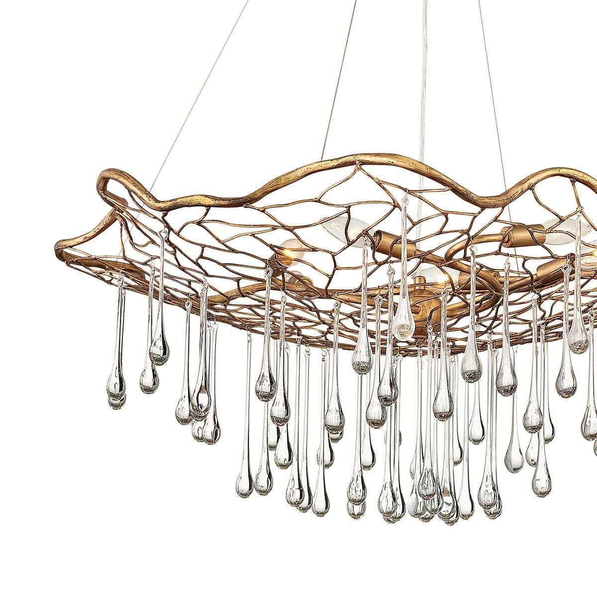Quintiesse Laguna 6 Light Pendant Light - Burnished Gold