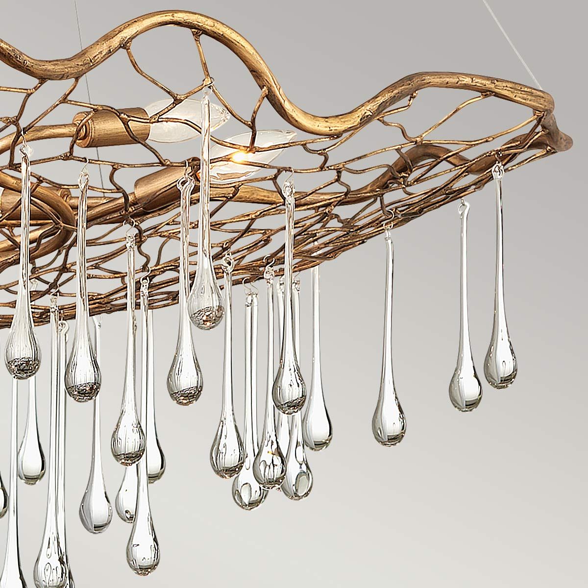 Quintiesse Laguna 6 Light Pendant Light - Burnished Gold