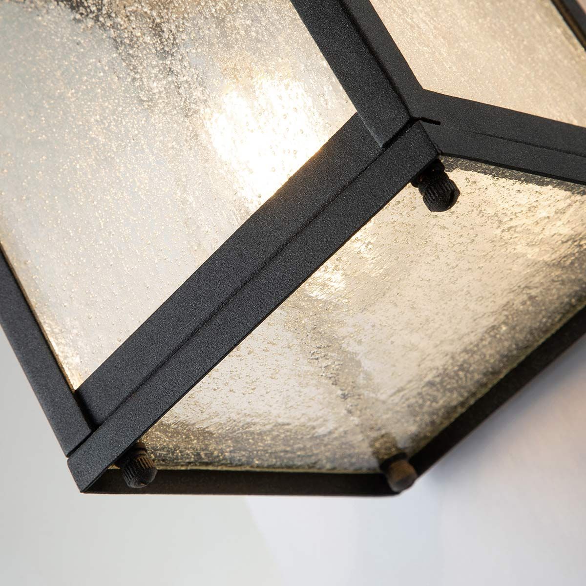Quintiesse Lahden Single Small Wall Lantern - Weathered Zinc
