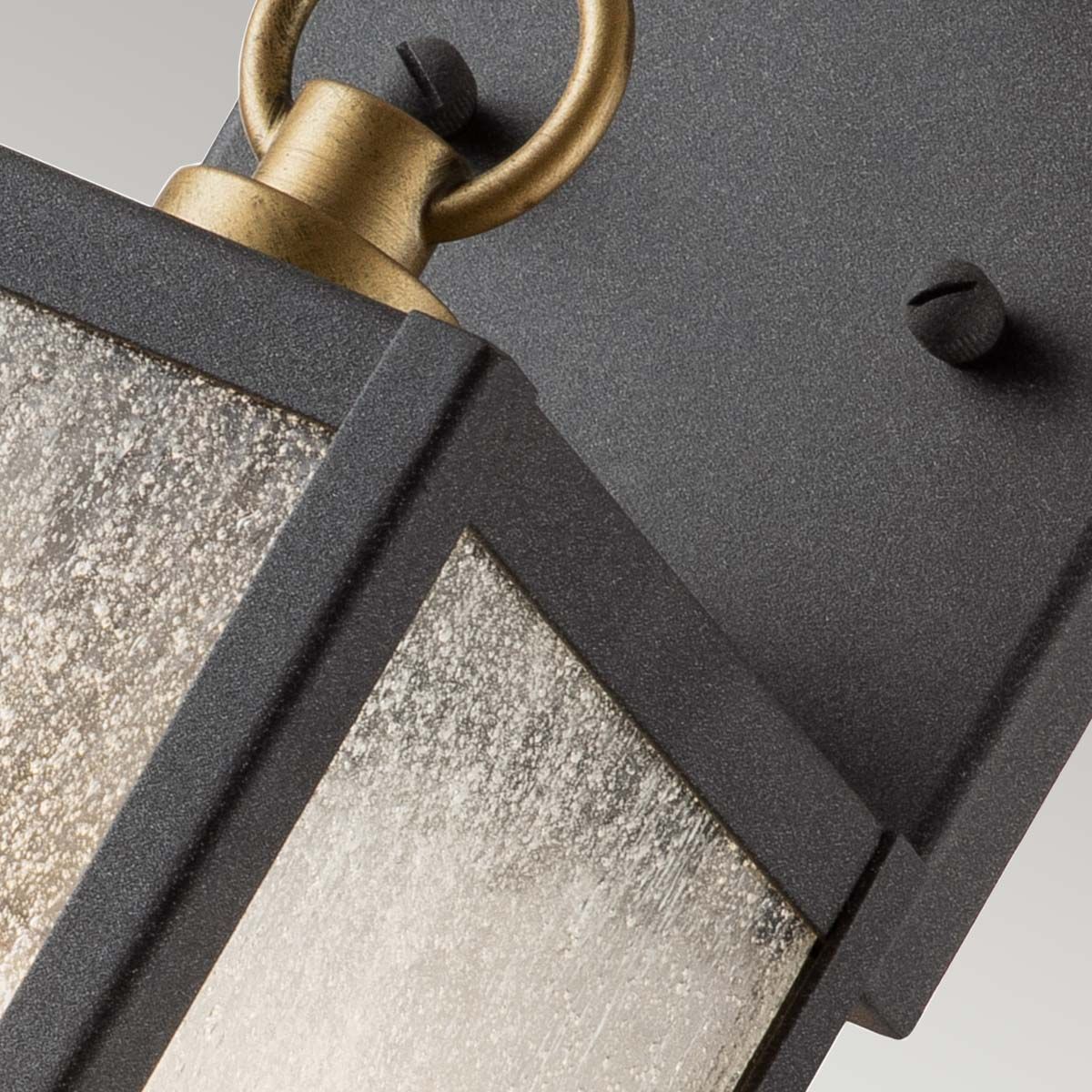 Quintiesse Lahden Single Small Wall Lantern - Weathered Zinc