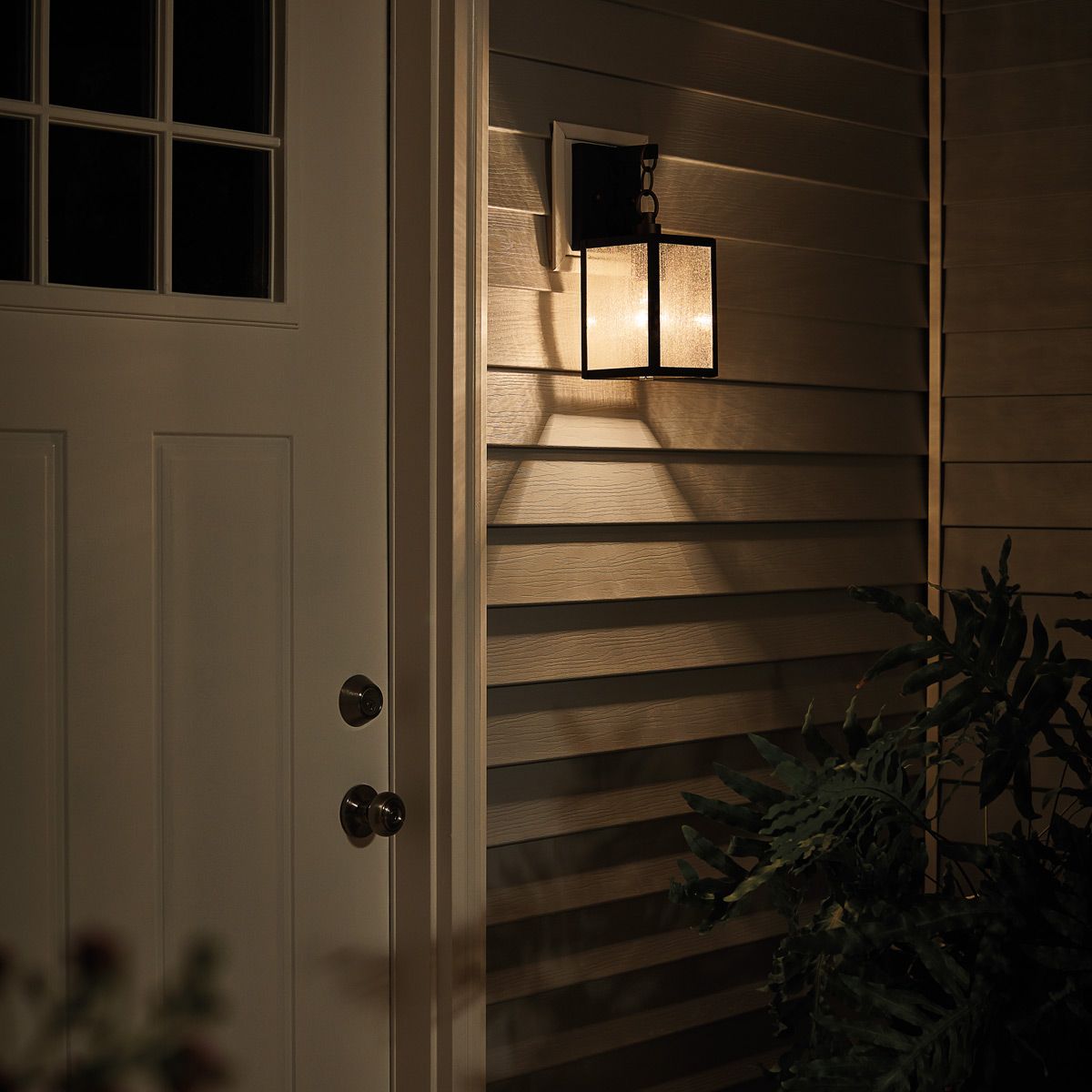 Quintiesse Lahden Single Small Wall Lantern - Weathered Zinc