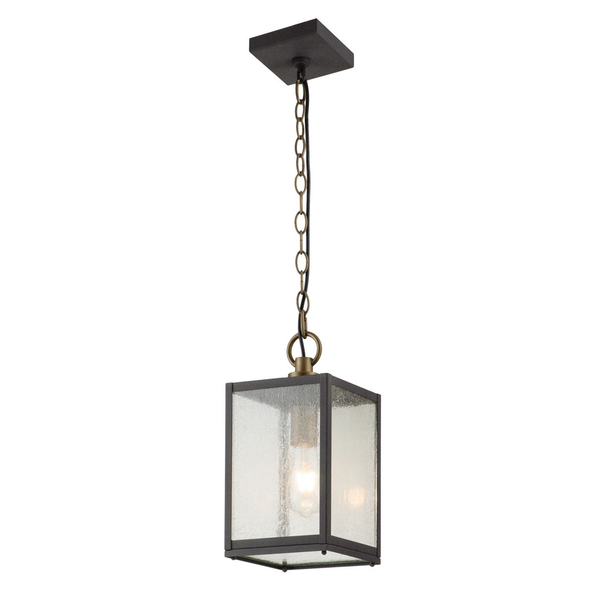 Quintiesse Lahden Single Chain Lantern - Weathered Zinc