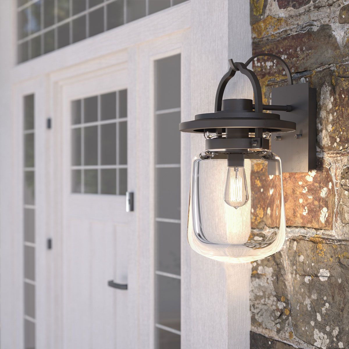 Quintiesse Lasalle Single Large Wall Lantern - Western Bronze