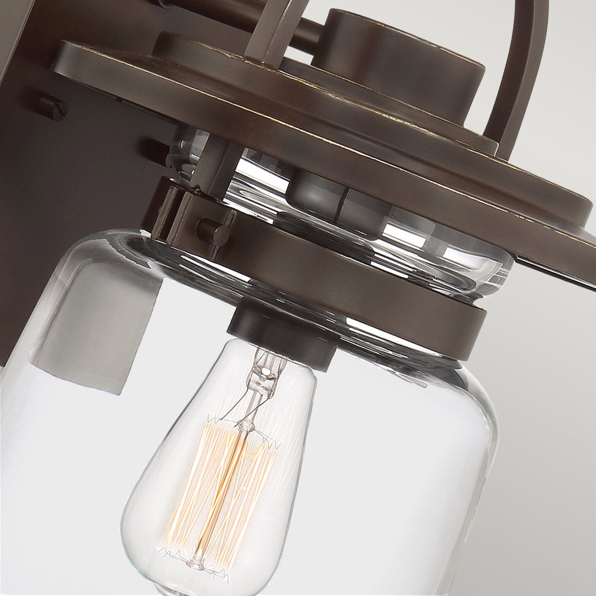 Quintiesse Lasalle Single Medium Wall Lantern - Western Bronze