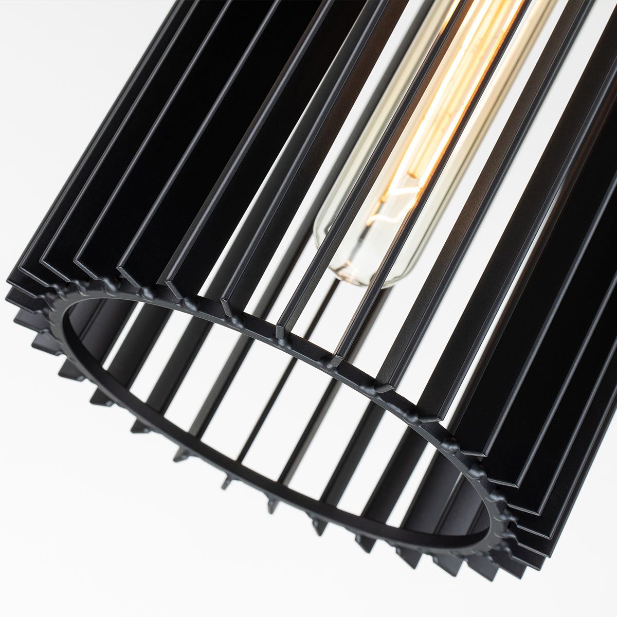Quintiesse Linara Single Pendant - Black & Natural Brass