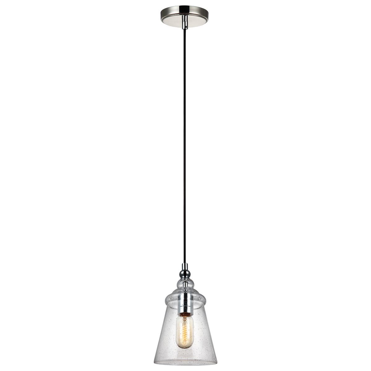 Quintiesse Loras Single Mini Pendant - Chrome