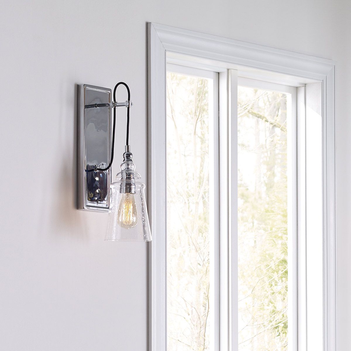 Quintiesse Loras Single Wall Light - Chrome