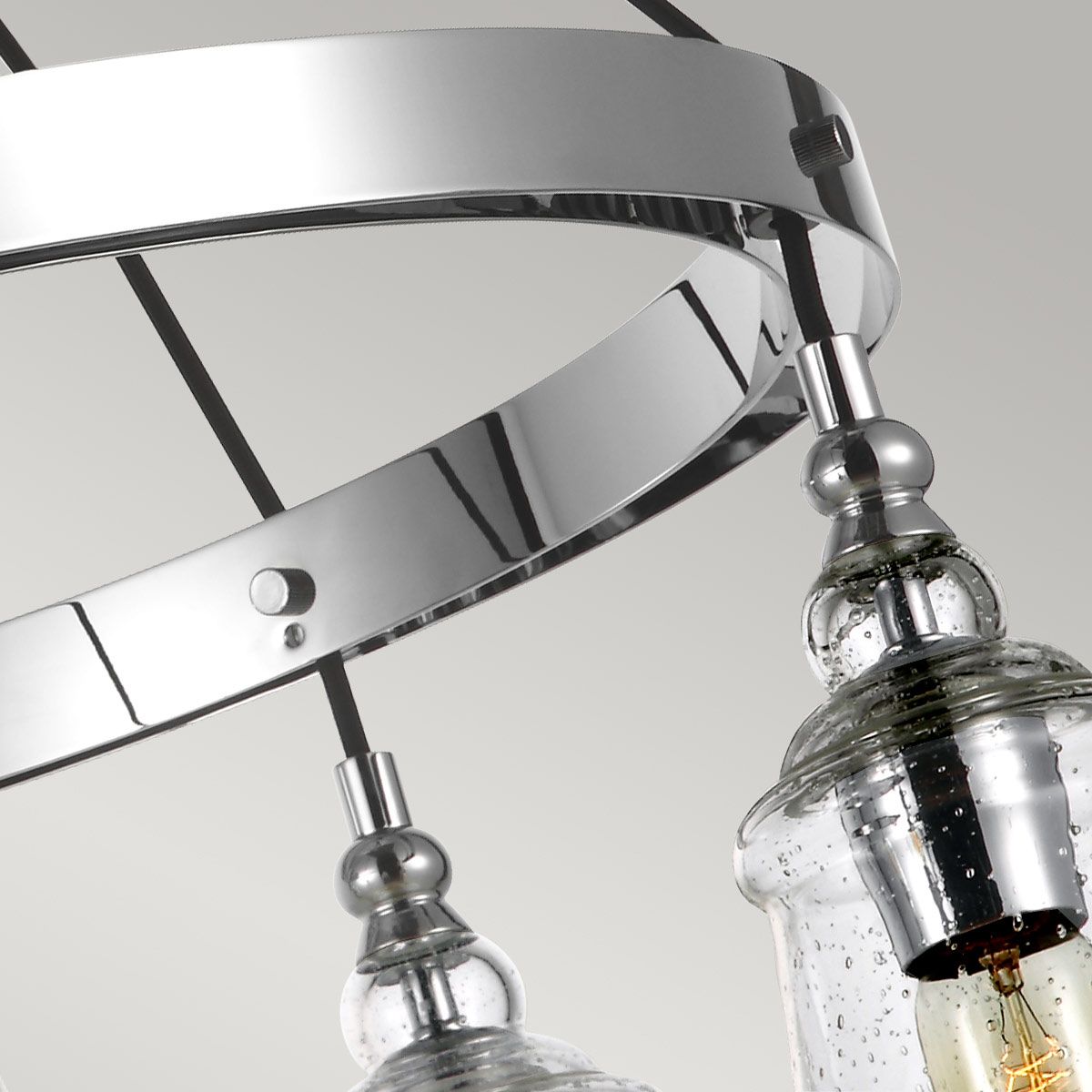 Quintiesse Loras 5 Light Chandelier - Chrome