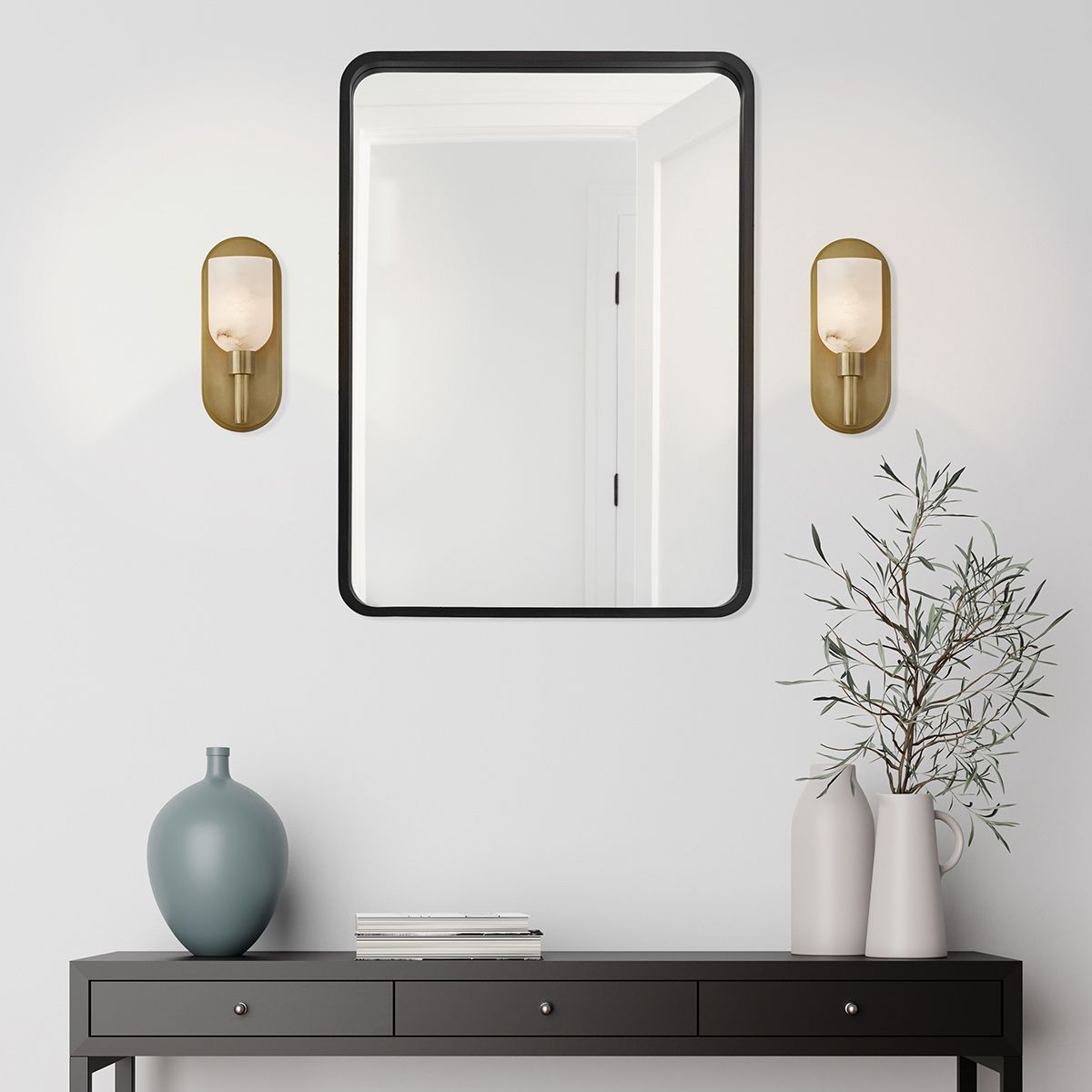 Quintiesse Lucian 1 Light Wall Light - Vintage Brass