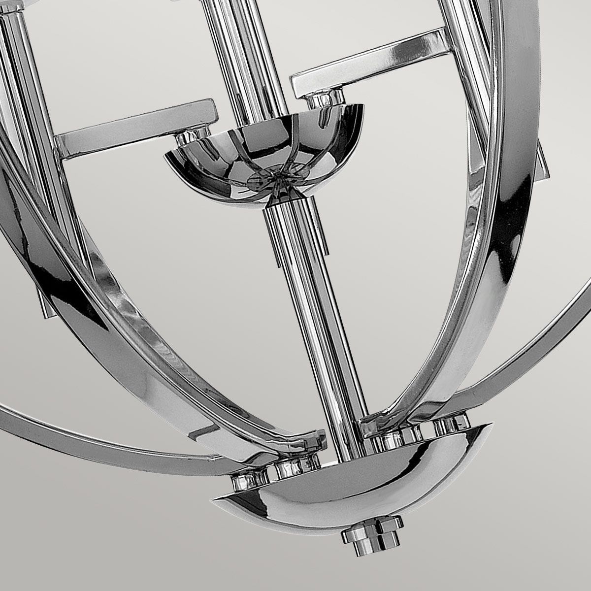 Quintiesse Mondo 3 Light Chandelier - Polished Chrome