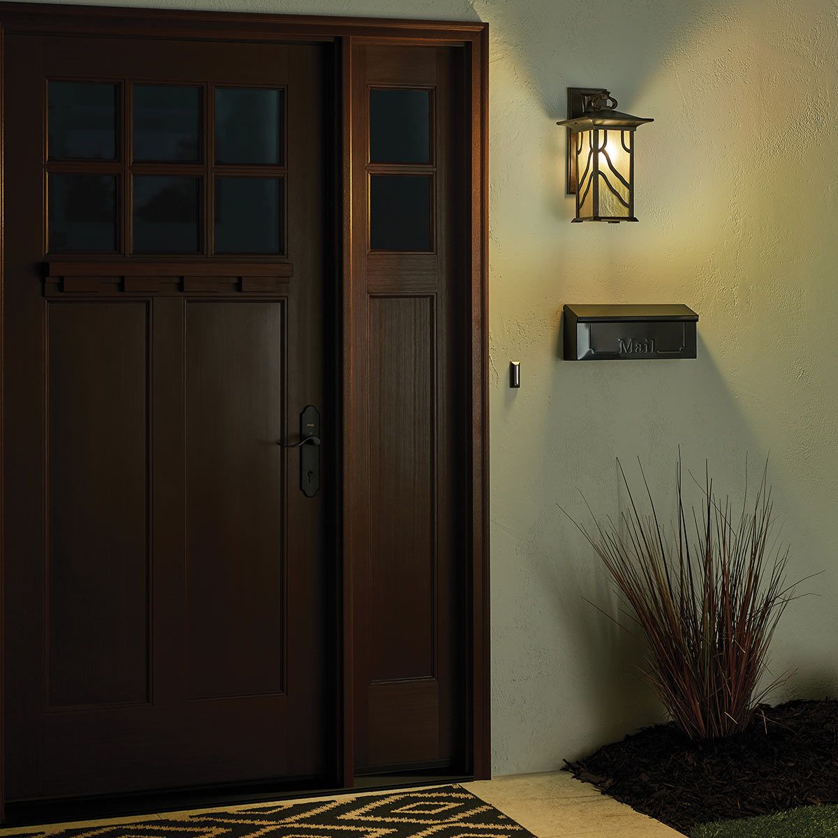 Quintiesse Morris Single Large IP44 Wall Lantern - Distressed Copper
