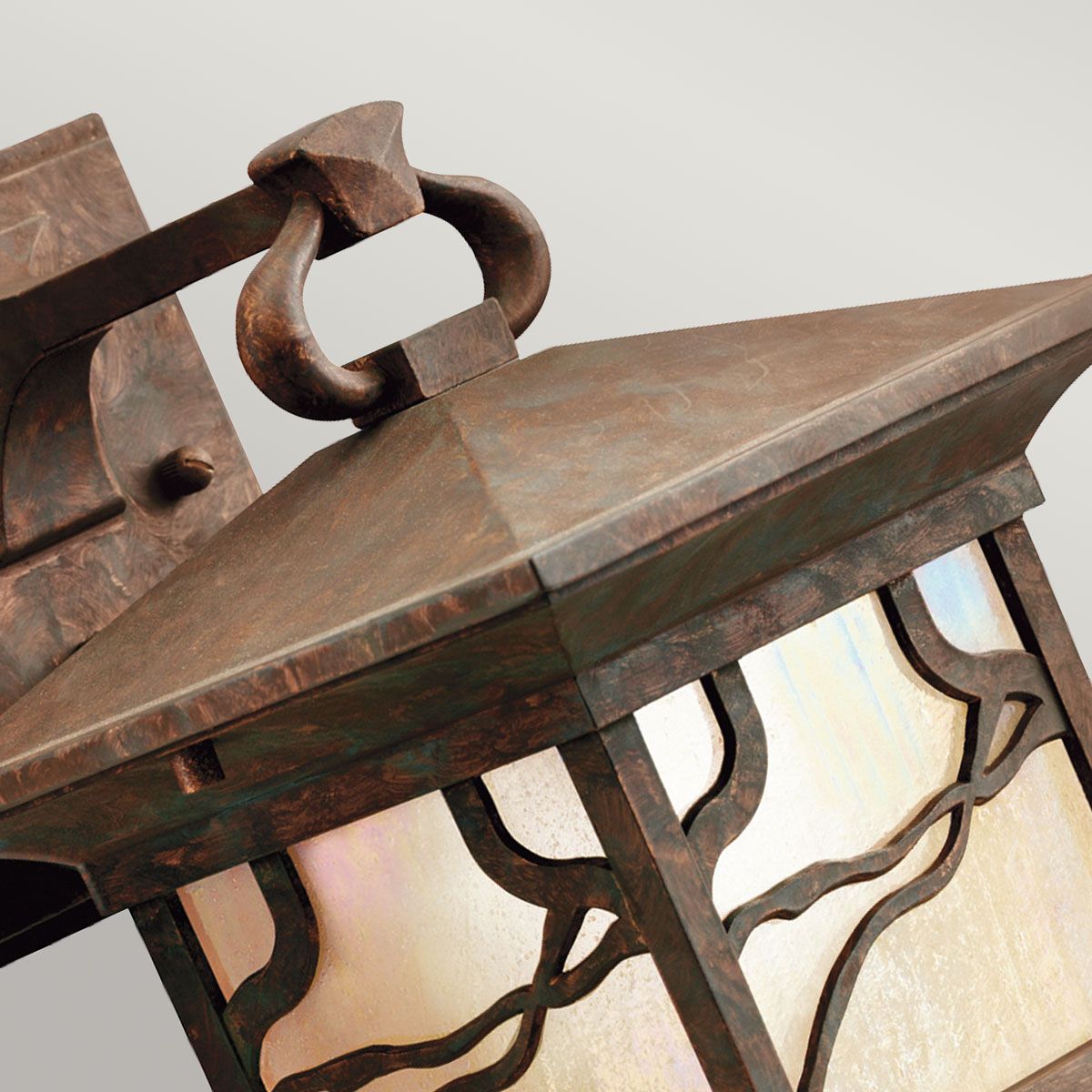 Quintiesse Morris Single Medium IP44 Wall Lantern - Distressed Copper