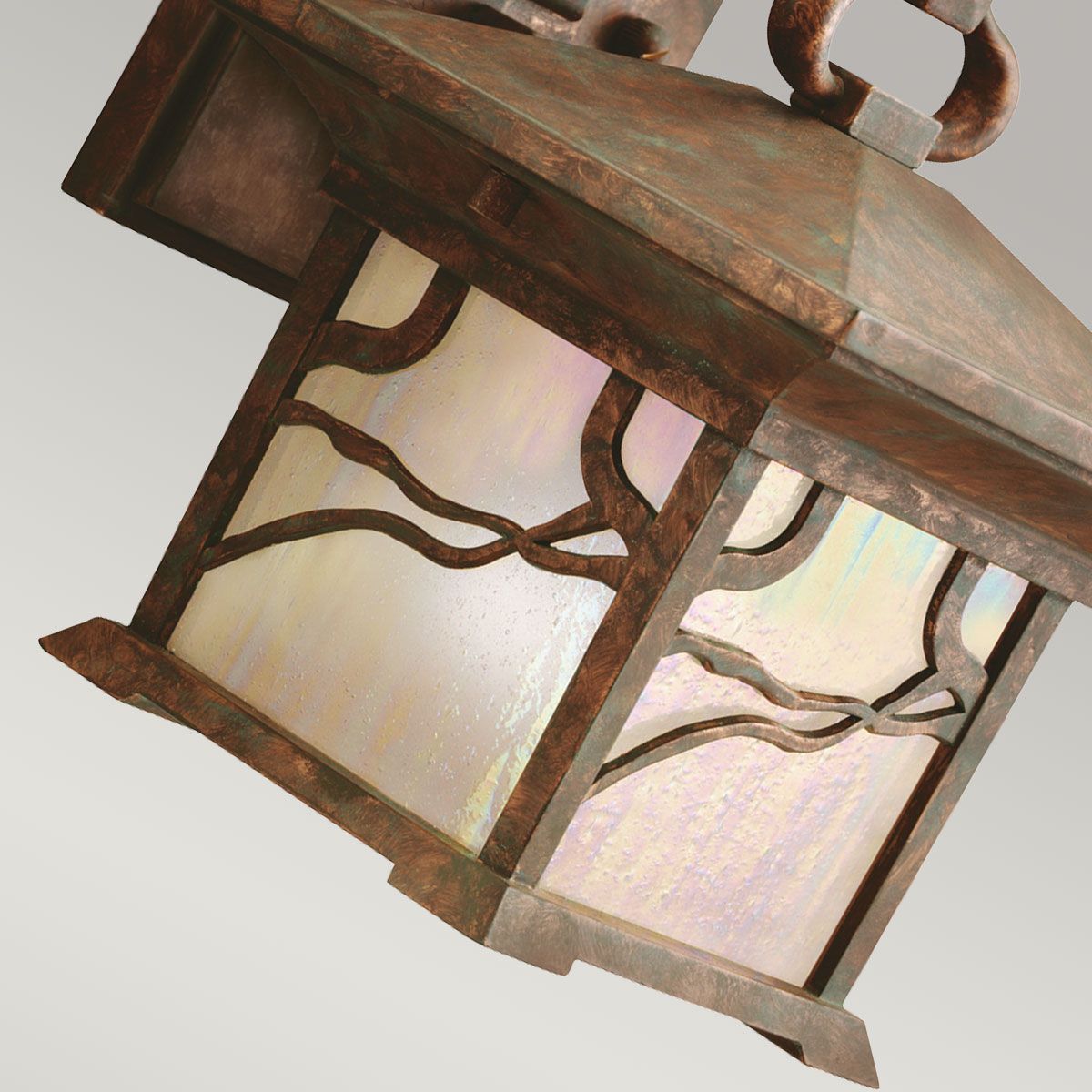 Quintiesse Morris Single Small IP44 Wall Lantern - Distressed Copper