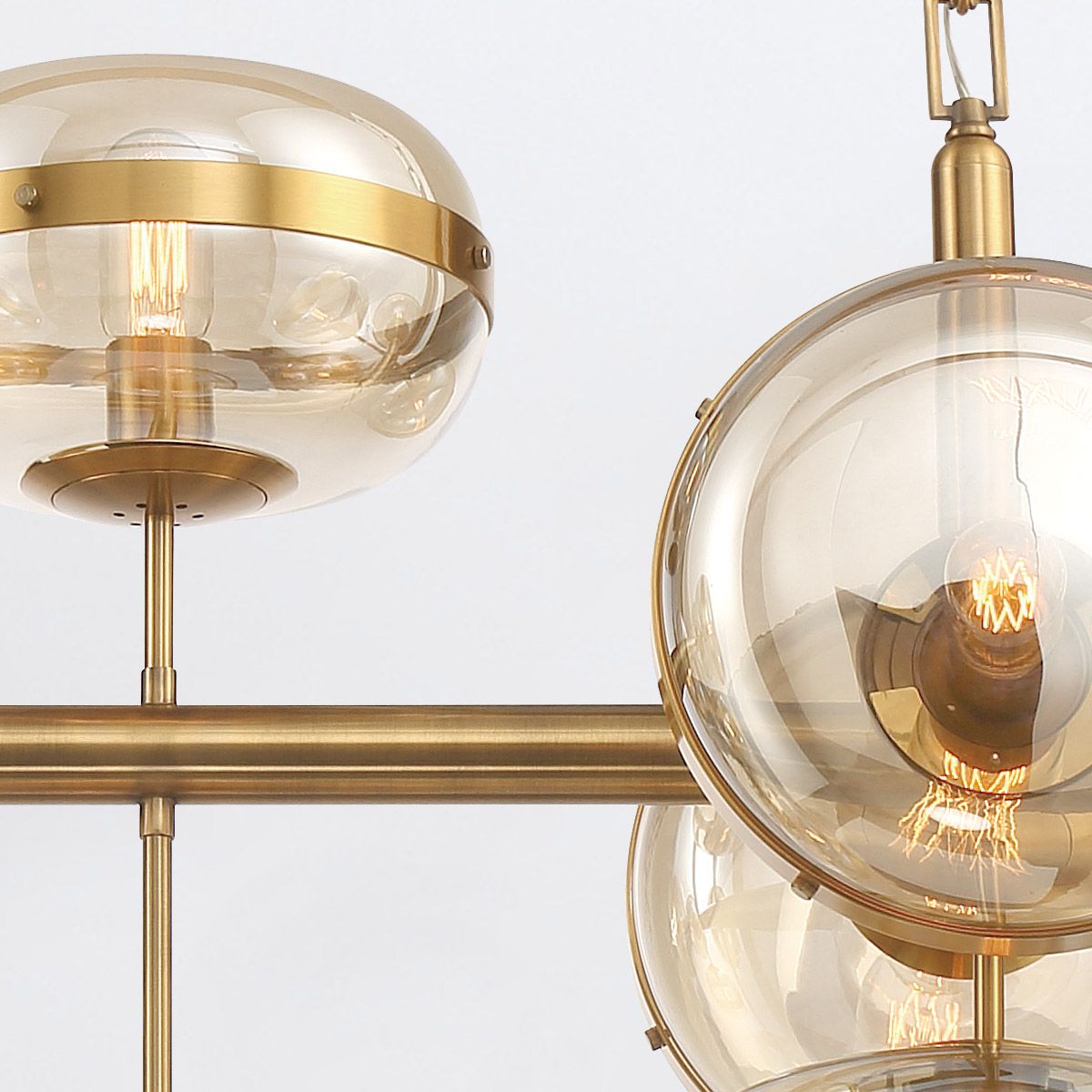 Quintiesse Nottingham 10 Light Linear Pendant - Antique Brass