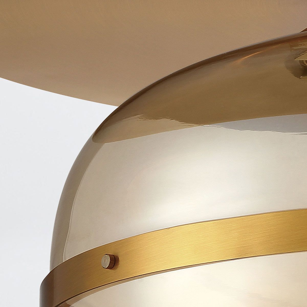 Quintiesse Nottingham 3 Light Ceiling Flush Large - Antique Brass