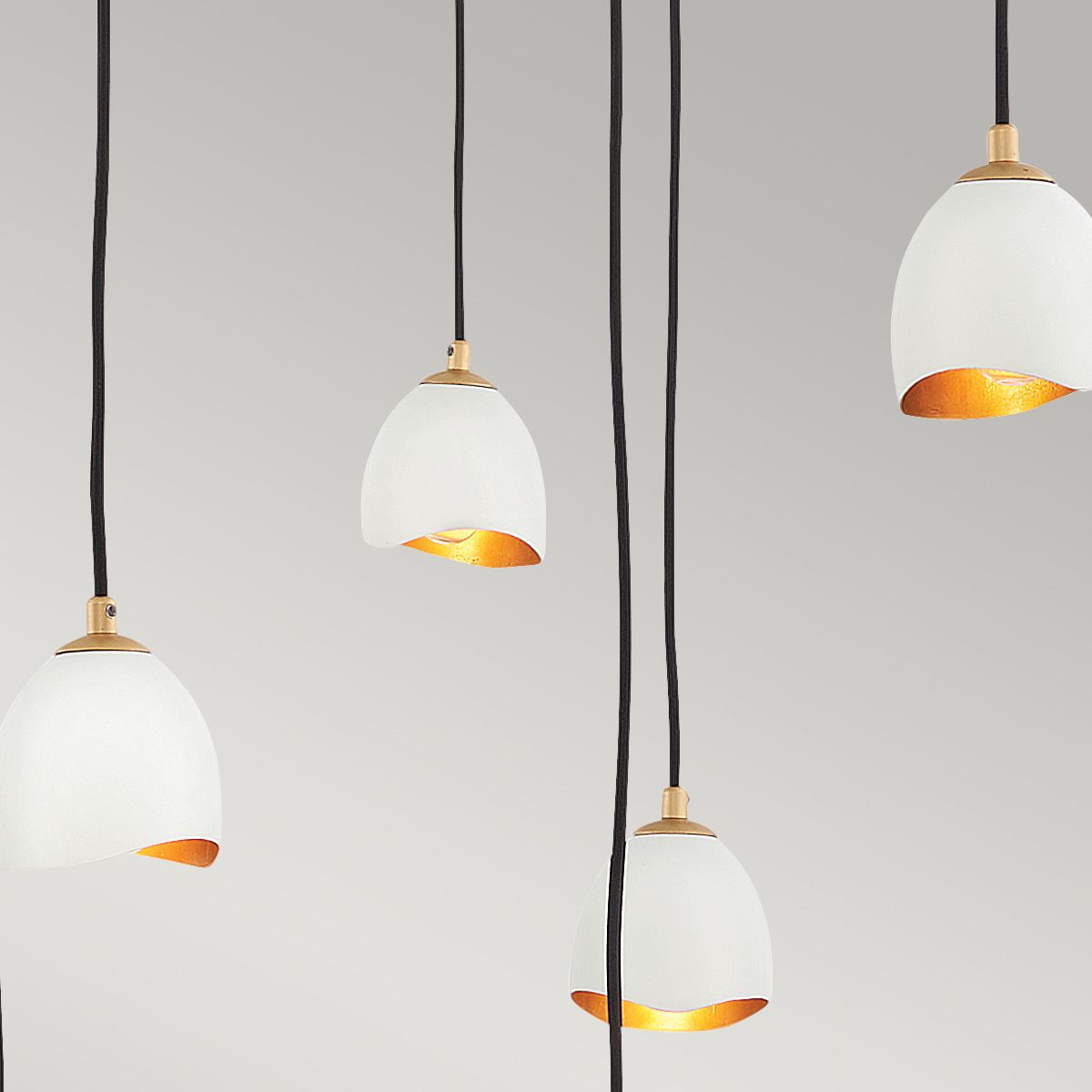 Quintiesse Nula 12 Light Pendant - Shell White & Luxe Gold