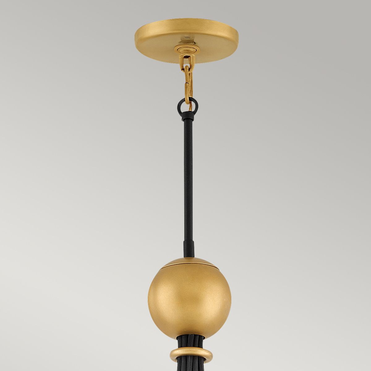 Quintiesse Nula 15 Light Pendant - Shell White & Luxe Gold