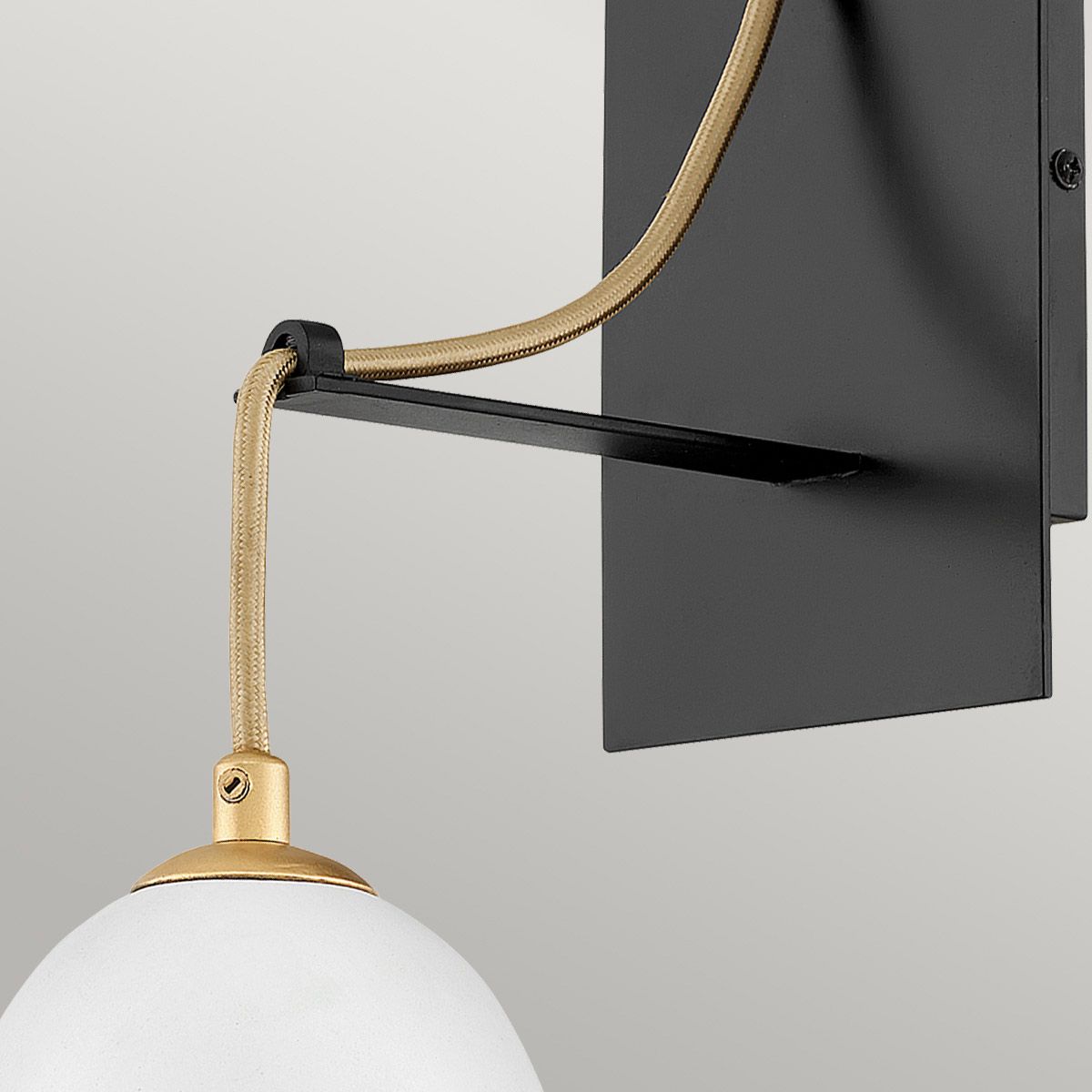 Quintiesse Nula Single Wall Light - Shell White & Luxe Gold