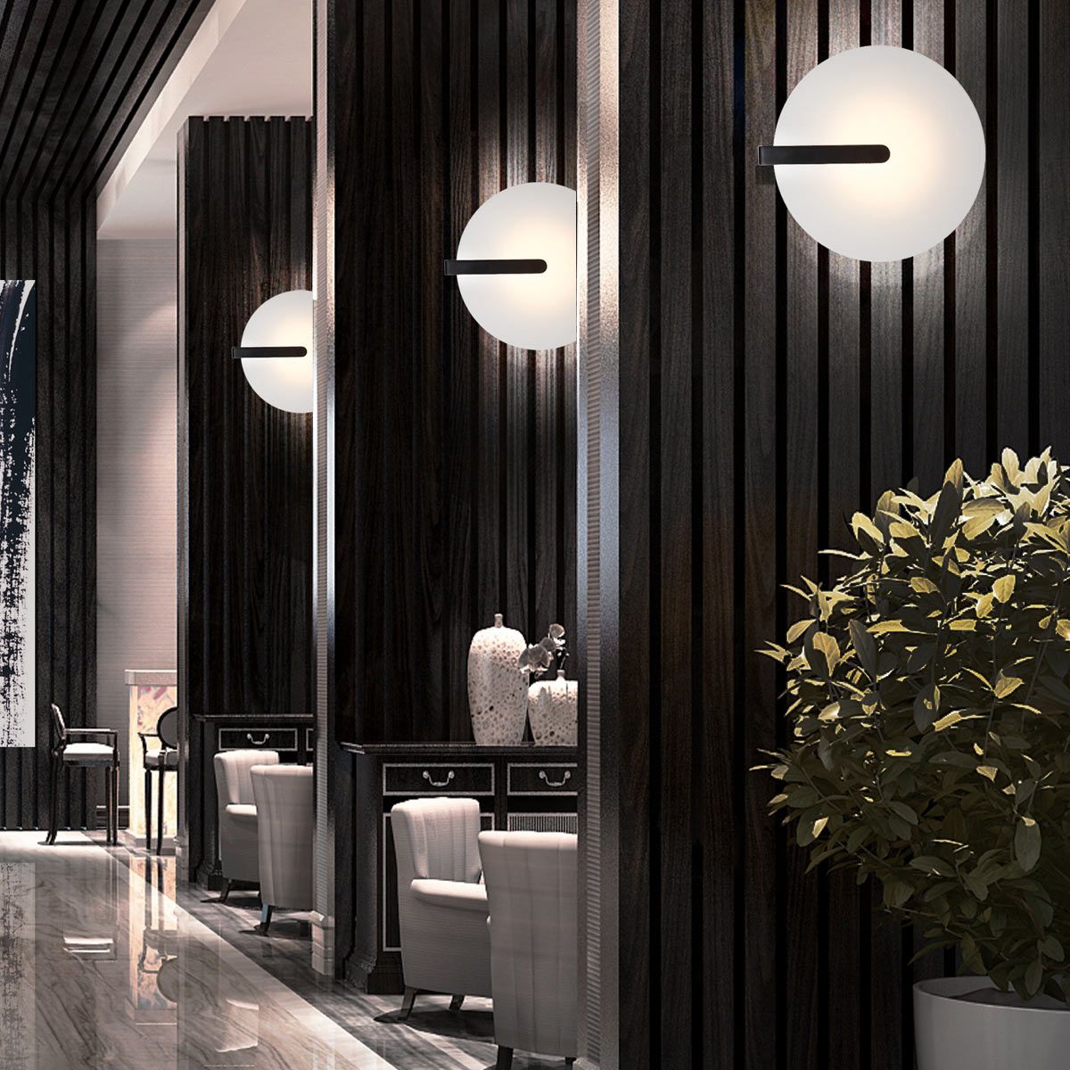 Quintiesse Nuvola Small Ceiling / Wall Light - Matte Black
