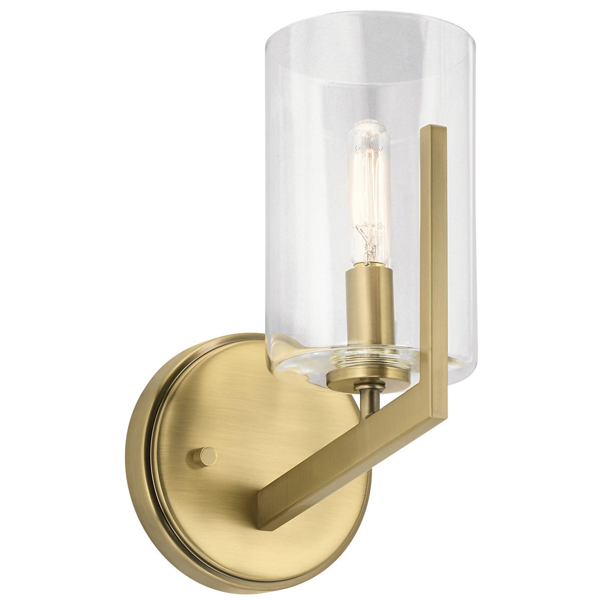 Quintiesse Nye Single Wall Light - Brushed Natural Brass