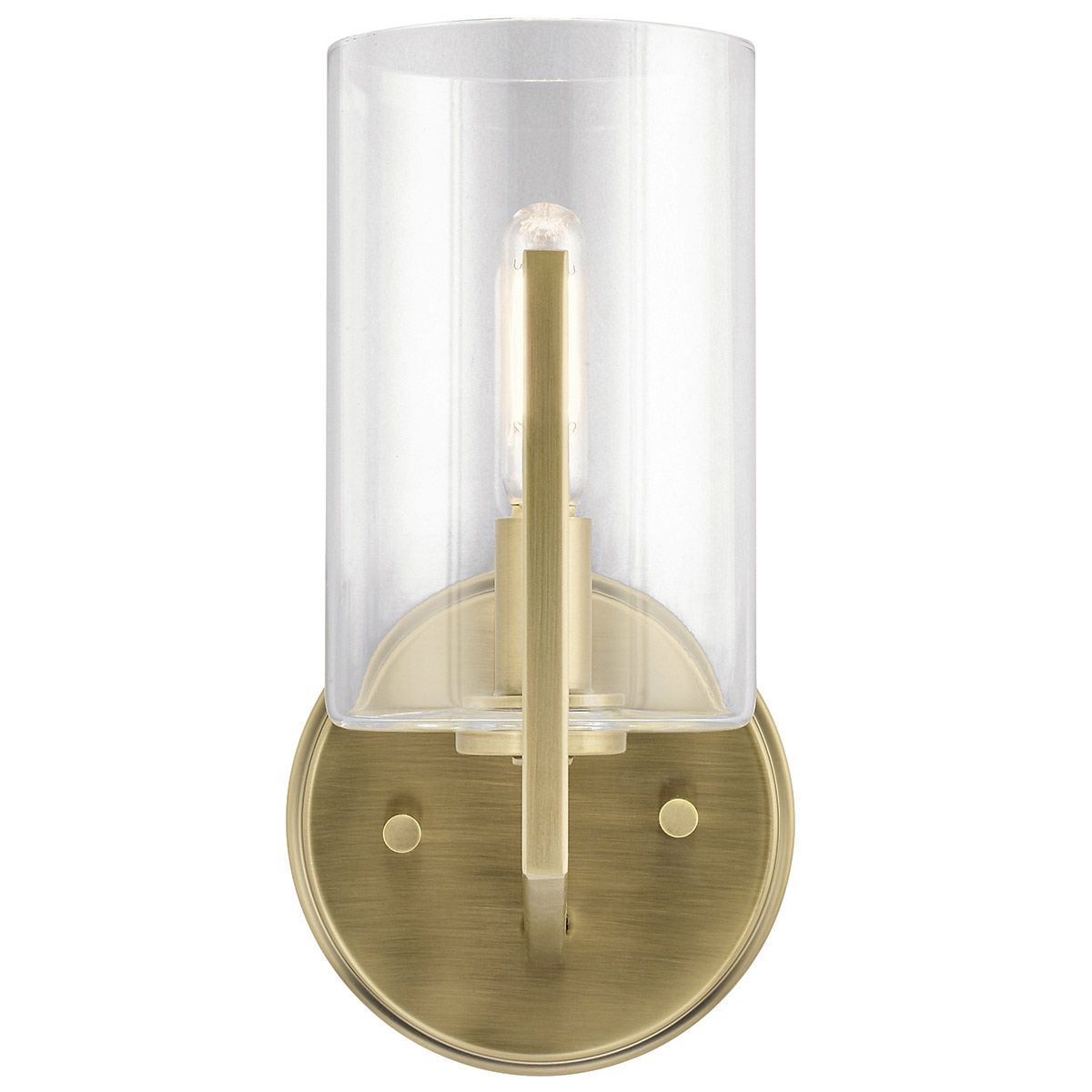 Quintiesse Nye Single Wall Light - Brushed Natural Brass