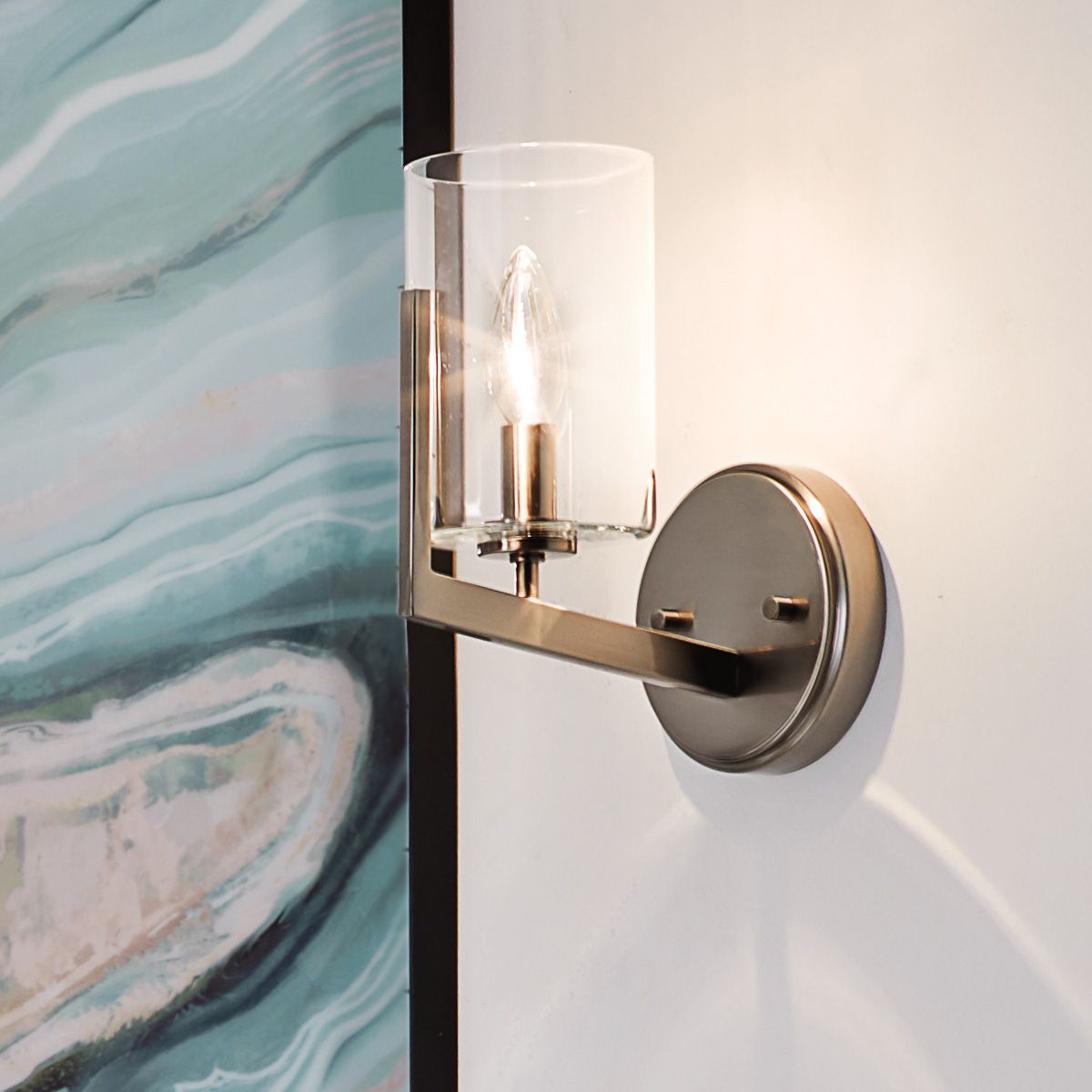 Quintiesse Nye Single Wall Light - Classic Pewter