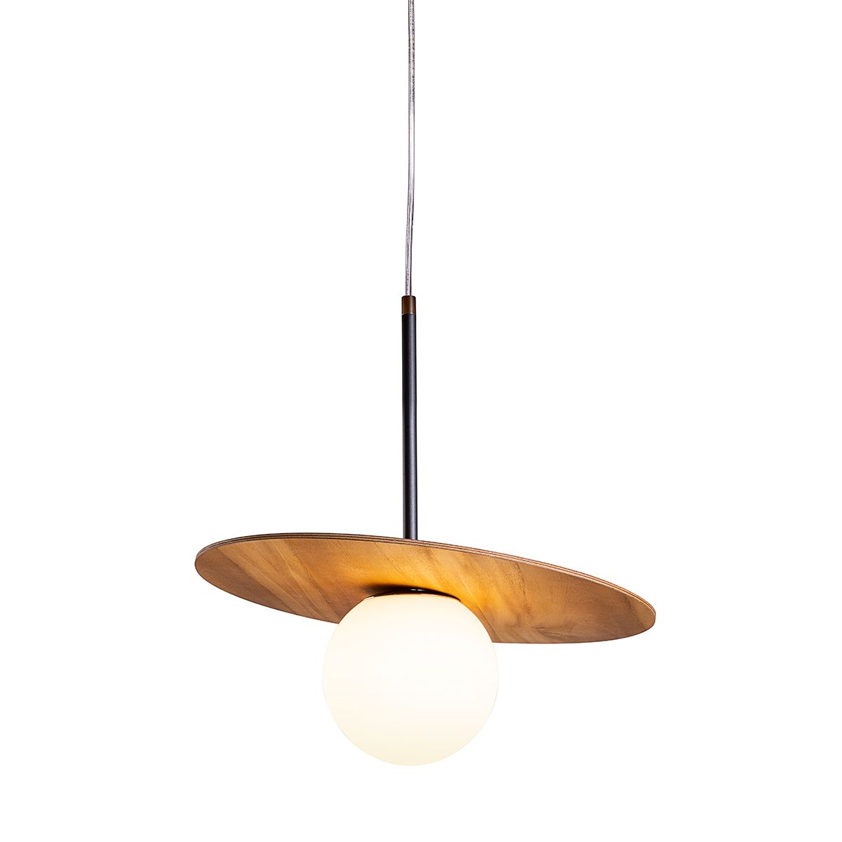 Quintiesse Orbit Pendant Light - Teak Veneer