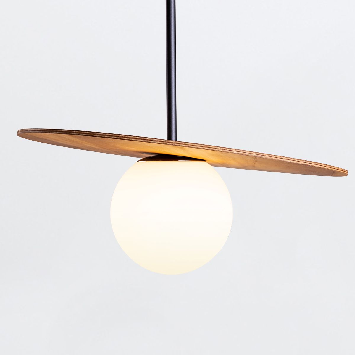 Quintiesse Orbit Pendant Light - Teak Veneer