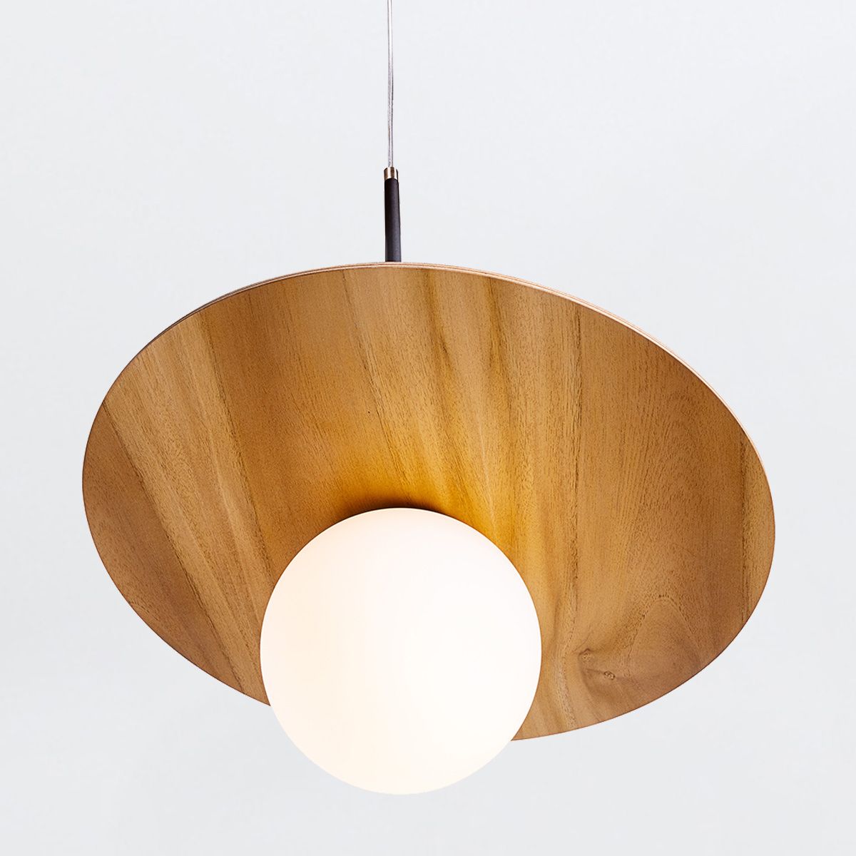 Quintiesse Orbit Pendant Light - Teak Veneer