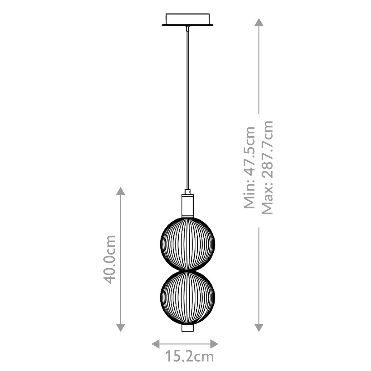 Quintiesse Palmas 2 Light Mini Pendant - Gold