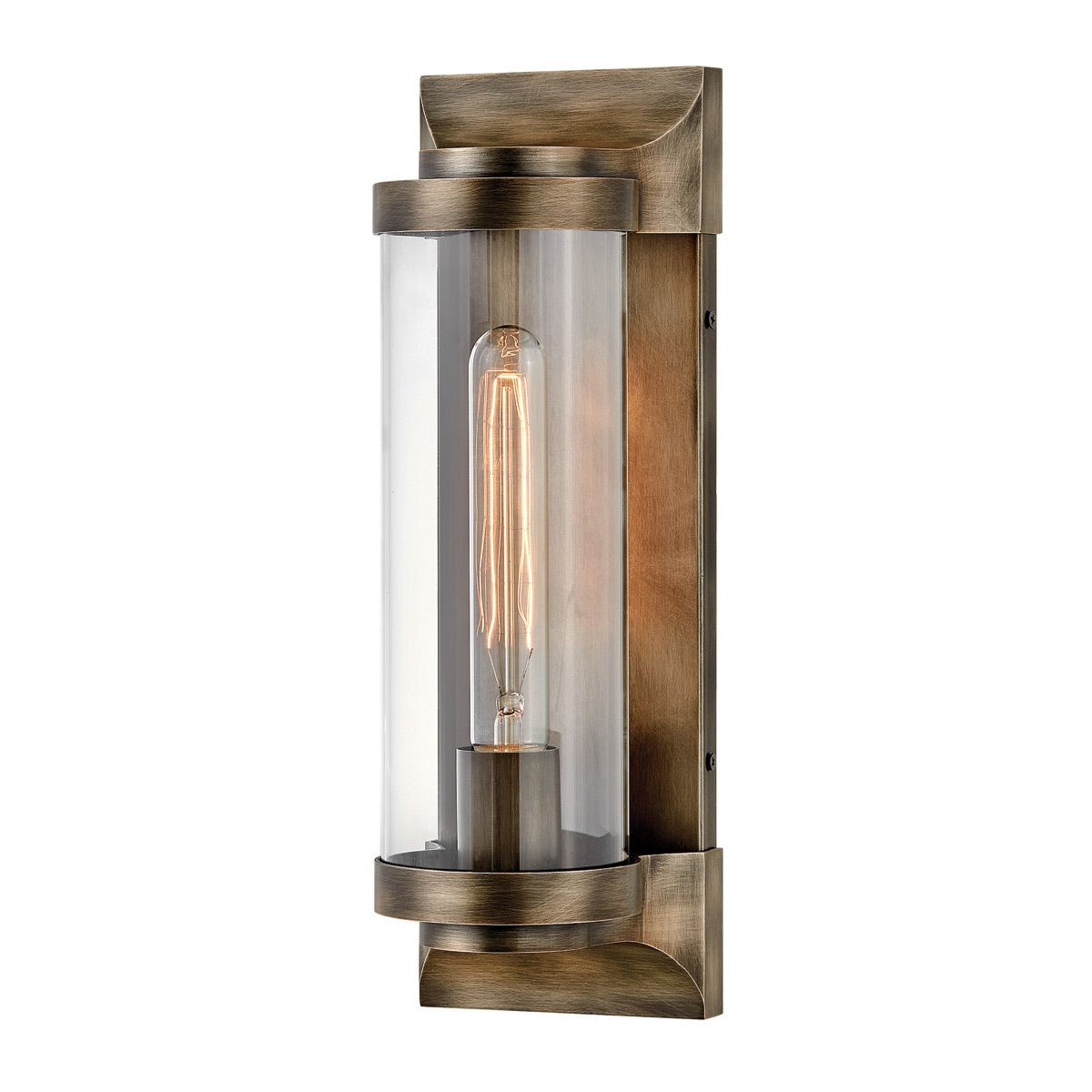 Quintiesse Pearson Single Medium Wall Lantern - Burnished Bronze