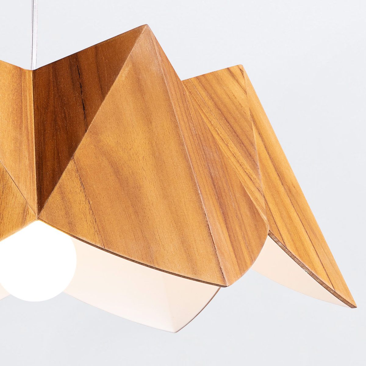 Quintiesse Physalis Pendant Light - Teak Veneer