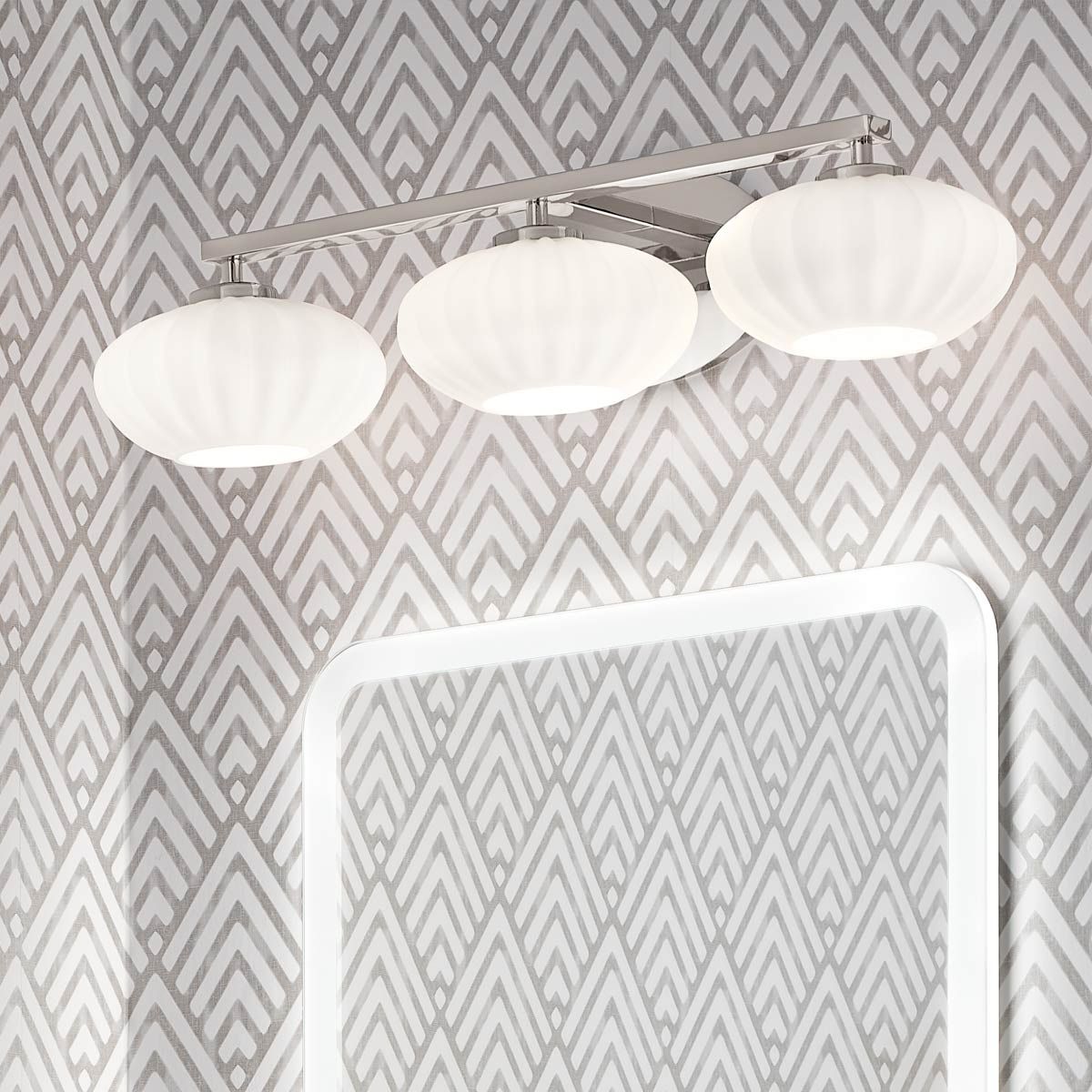 Quintiesse Pim 3 Light Bathroom Wall Light - Polished Chrome