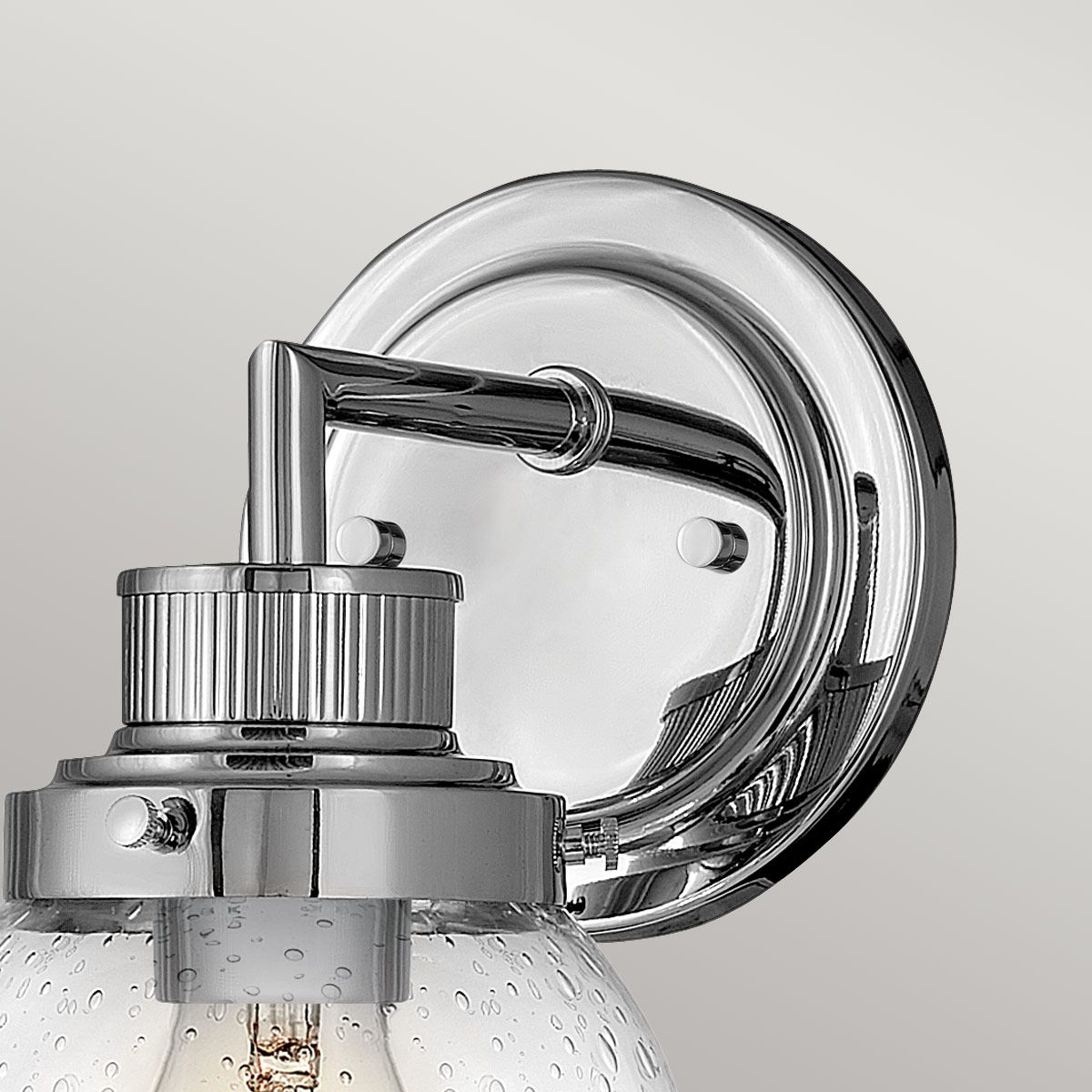 Quintiesse Poppy Single Bathroom Wall Light - Polished Chrome