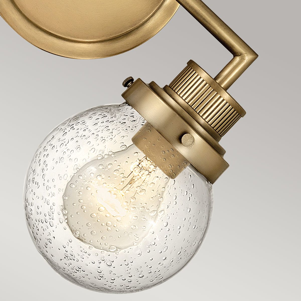 Quintiesse Poppy 2 Light Bathroom Wall Light - Heritage Brass