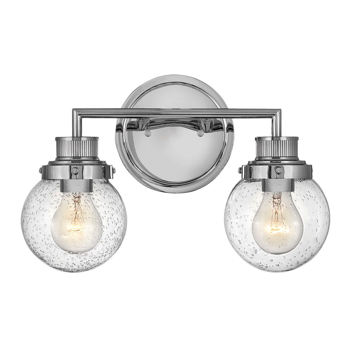 Quintiesse Poppy 2 Light Bathroom Wall Light - Polished Chrome