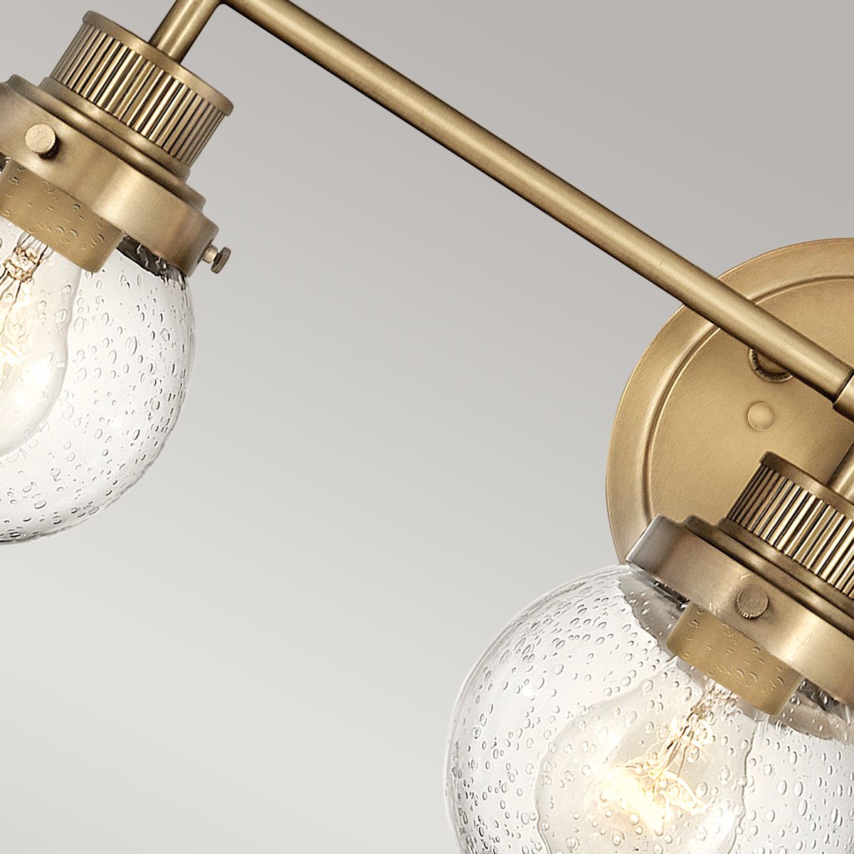 Quintiesse Poppy 3 Light Bathroom Wall Light - Heritage Brass