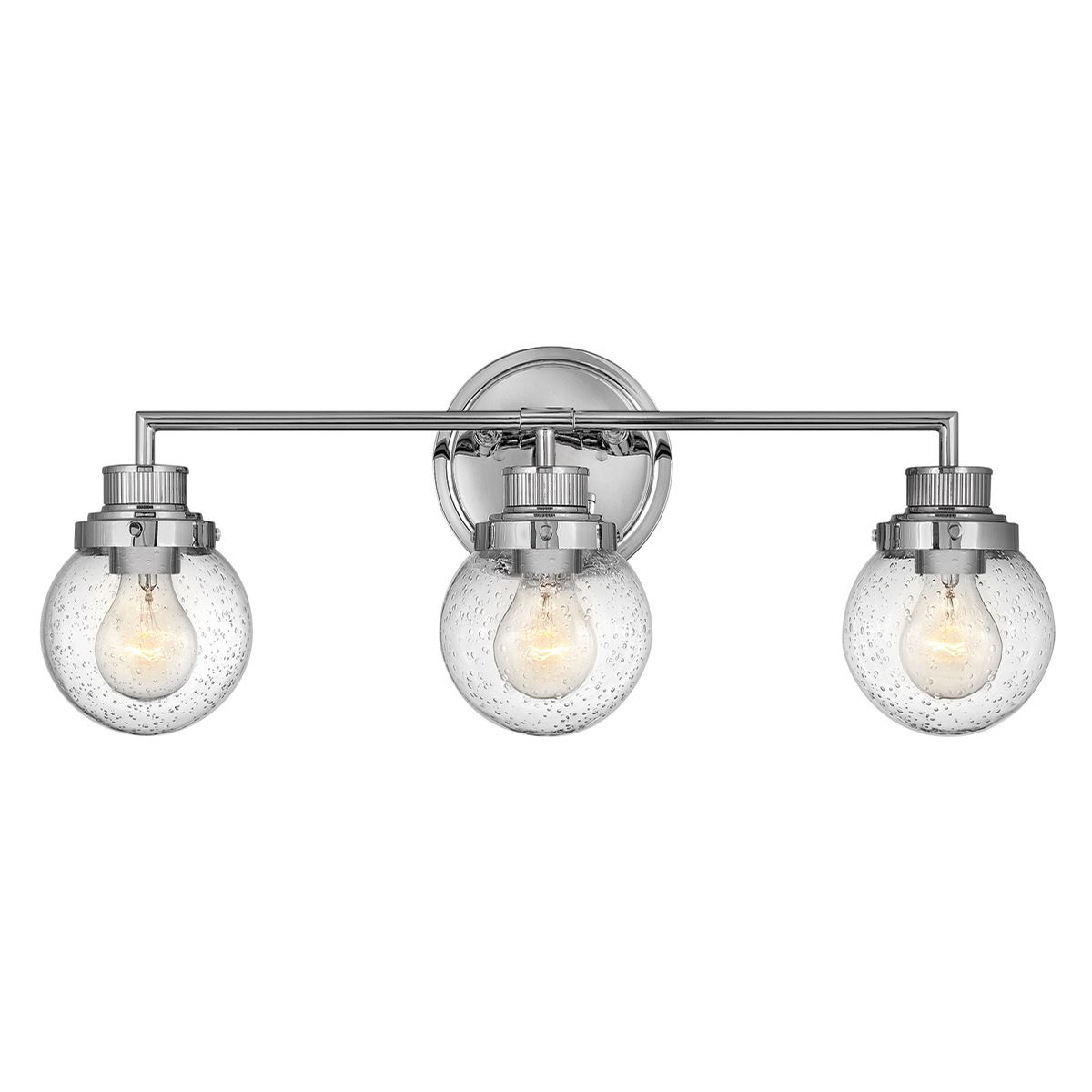 Quintiesse Poppy 3 Light Bathroom Wall Light - Polished Chrome