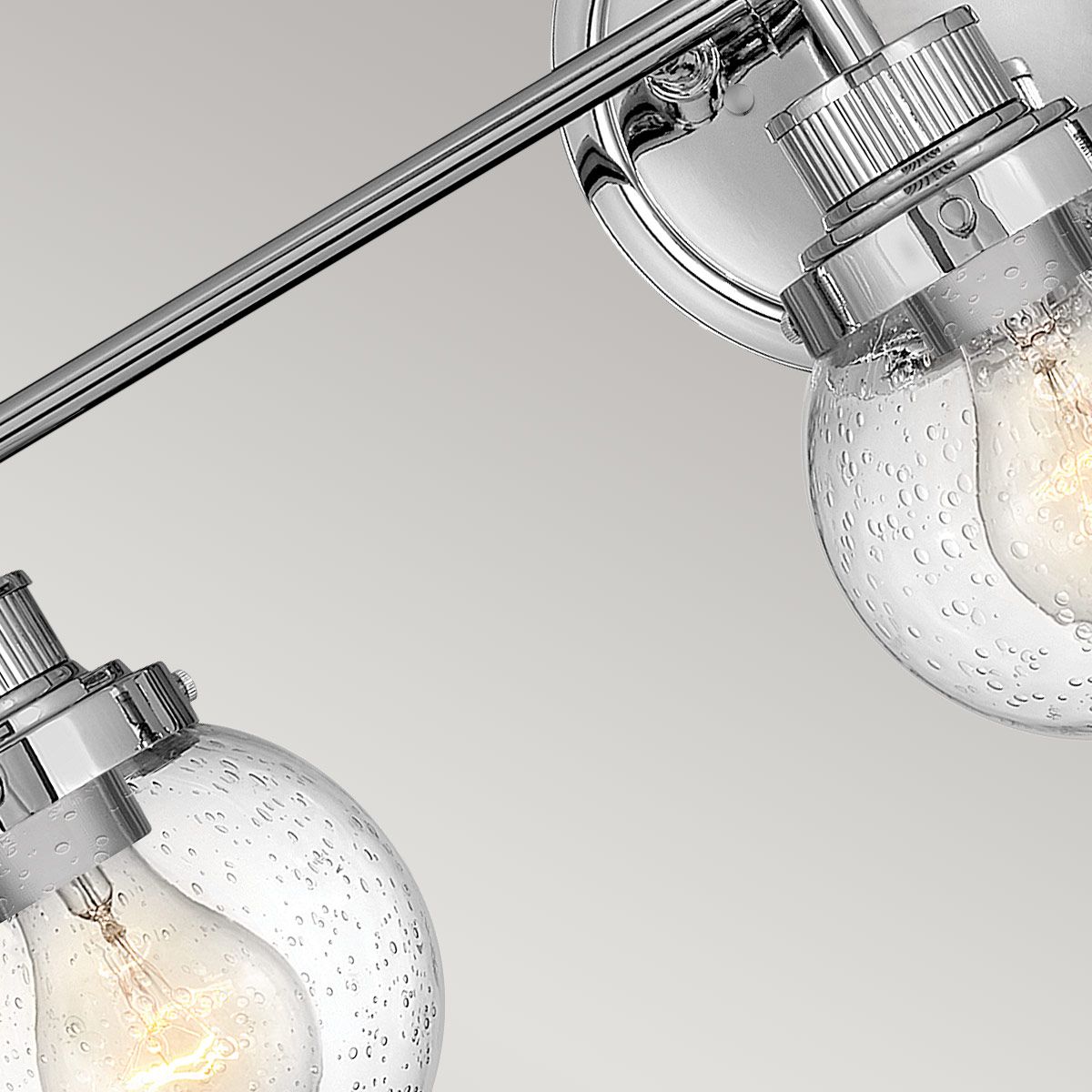Quintiesse Poppy 3 Light Bathroom Wall Light - Polished Chrome