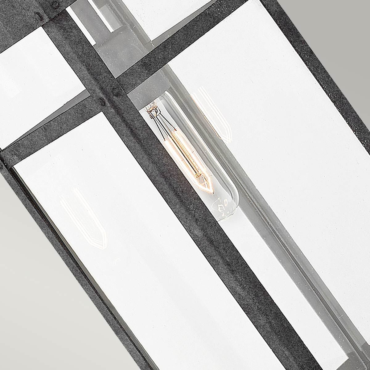 Quintiesse Porter Single Large Wall Lantern - Aged Zinc