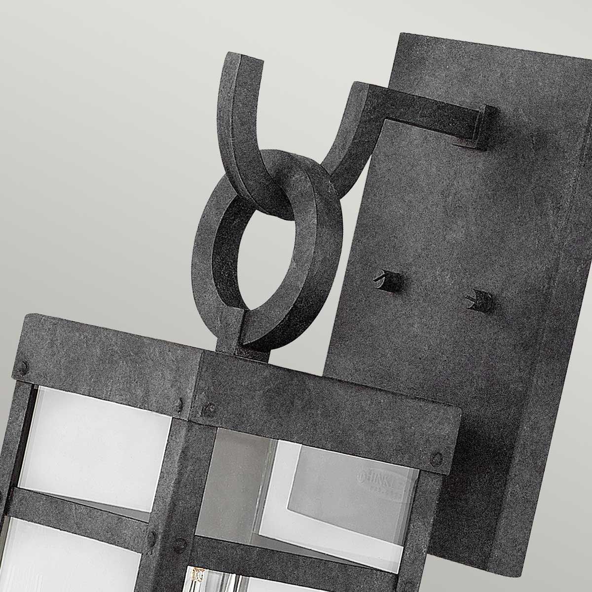 Quintiesse Porter Single Medium Wall Lantern - Aged Zinc