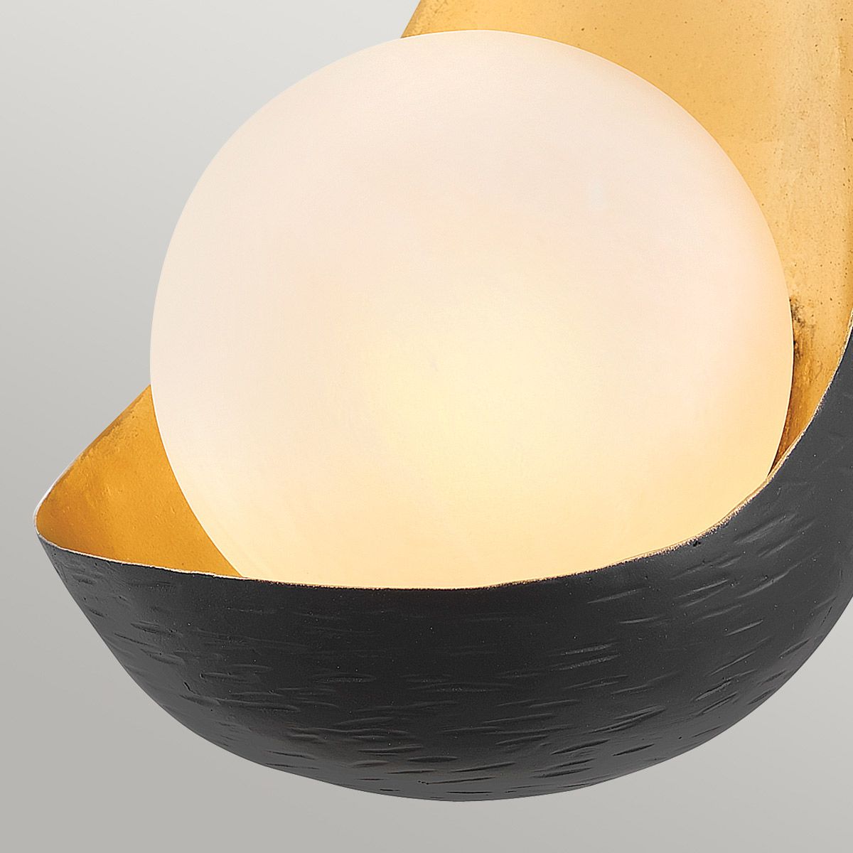 Quintiesse Ren Single Wall Light - Black & Gold
