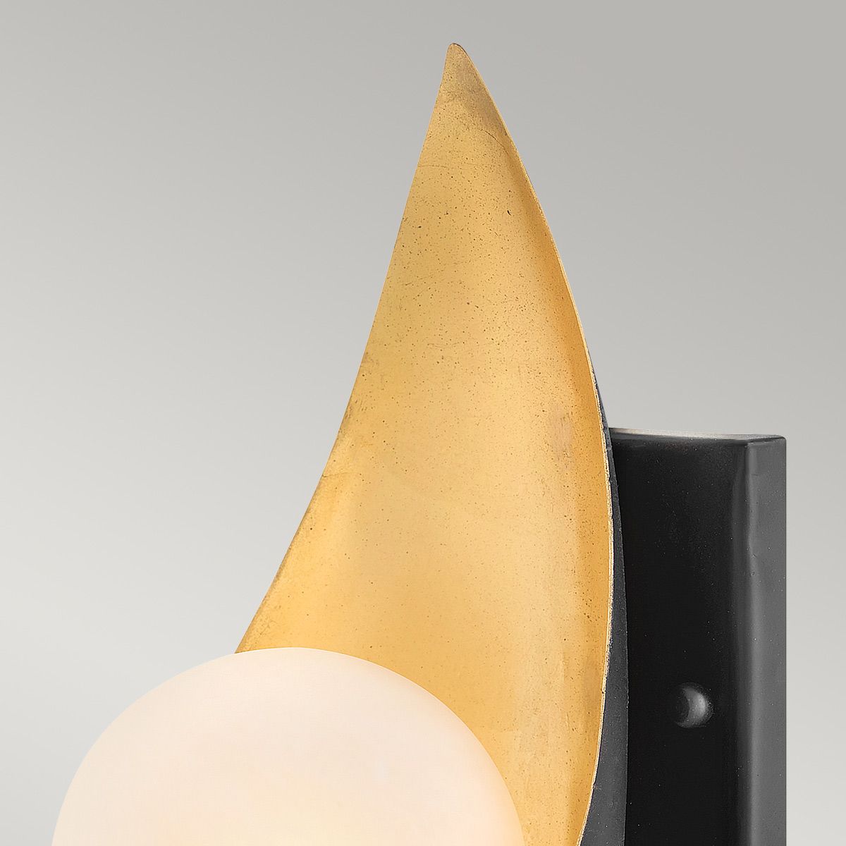 Quintiesse Ren Single Wall Light - Black & Gold