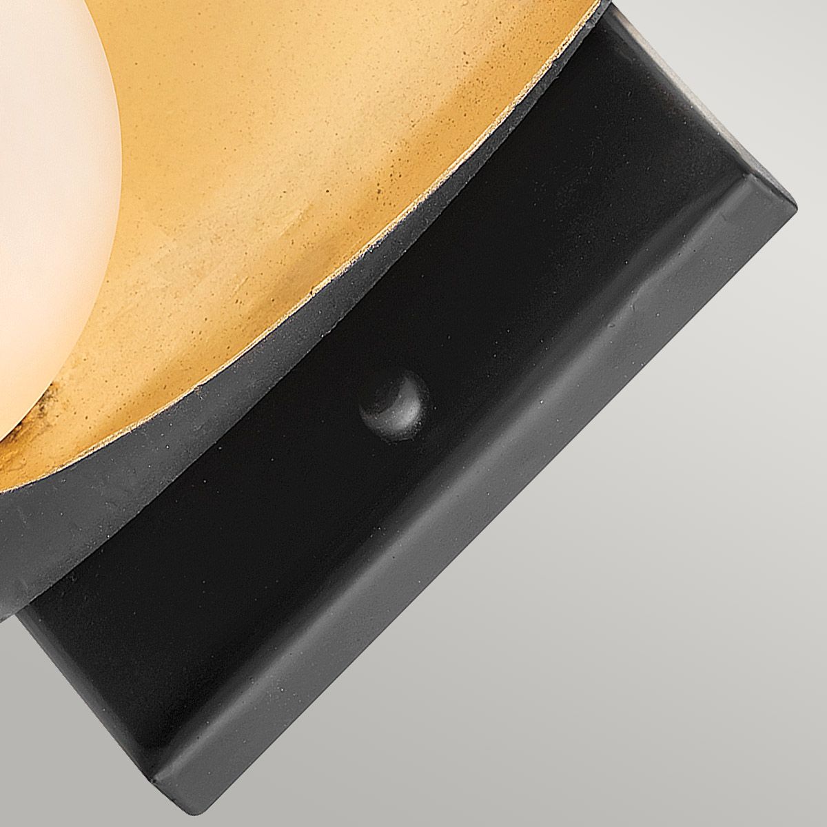 Quintiesse Ren Single Wall Light - Black & Gold