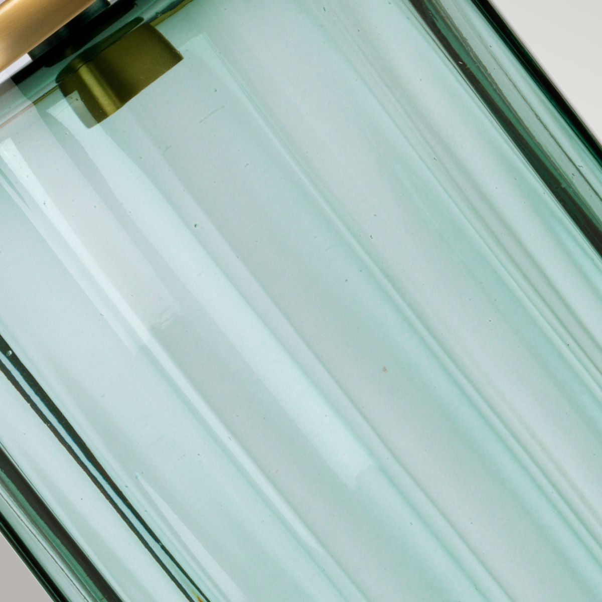 Quintiesse Reno Single Table Lamp - Green - Aged Brass